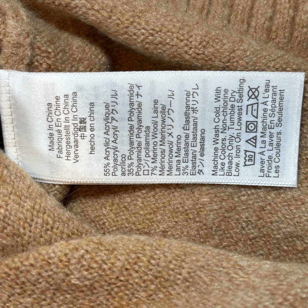 J.Crew Extra-Soft Mockneck Sweater Heather Brown CU698 Small NWT - Picture 4 of 6